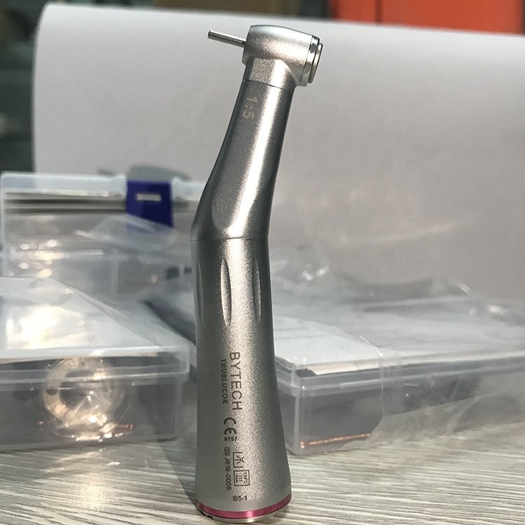 Factory price 1:5 increasing 4 water spray fiber optic push buton contra angle dental handpiece