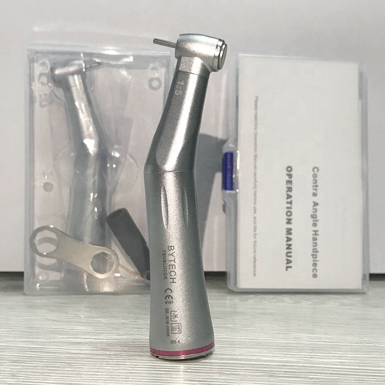 Factory price 1:5 increasing 4 water spray fiber optic push buton contra angle dental handpiece