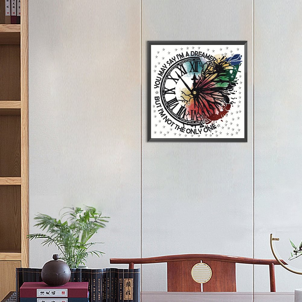 Crystal Diamond Painting Butterfly Special Shaped Diamond Painting Clock Home Decor