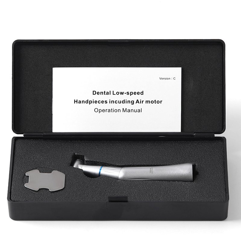 AZDENT E-type Push Button Low Speed Internal Spray Contra Angle Dental Handpiece