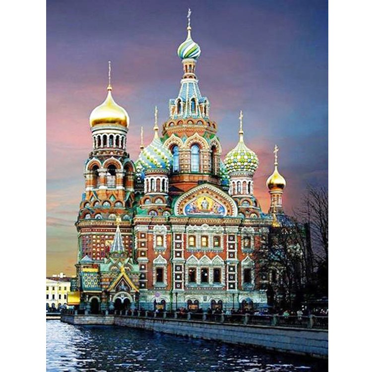 Best Quality Beautiful Landscape Wall Art Colorful Castle 5d Crystal Diamond Painting Kit for Adults