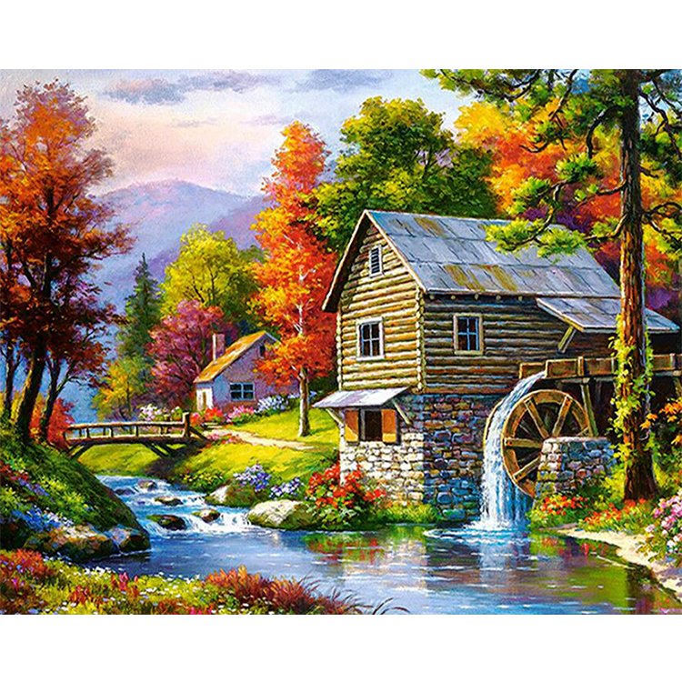 Best Quality Beautiful Landscape Wall Art Colorful Castle 5d Crystal Diamond Painting Kit for Adults