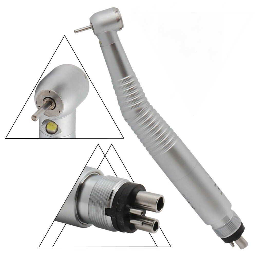 Dental LED handpiece Push Button High Speed Handpiece Air Turbine Triple Water Spray fiber optic bearing handpiece