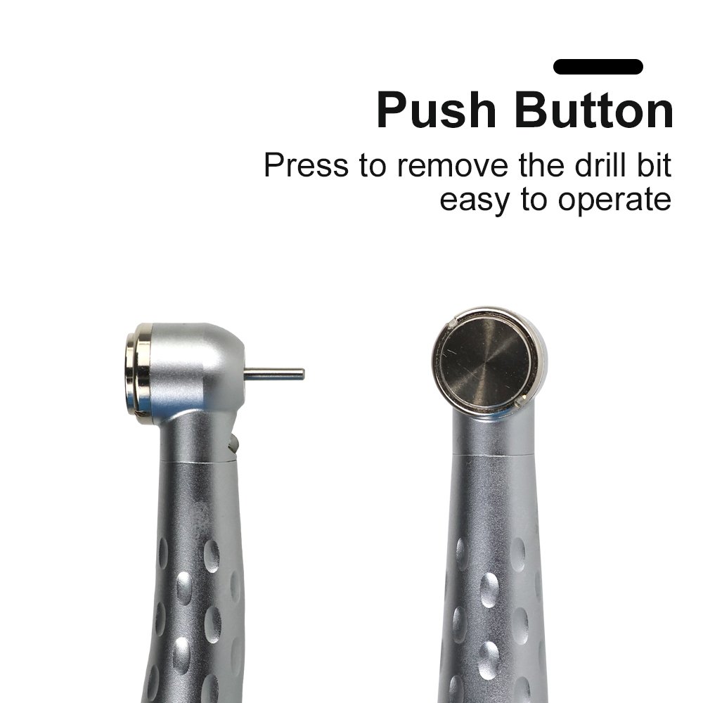 Dental LED High Speed Handpiece Self-Power E-Generator Push Button Ceramic Bearing Cartridge Air Turbine with 4 Water Spray