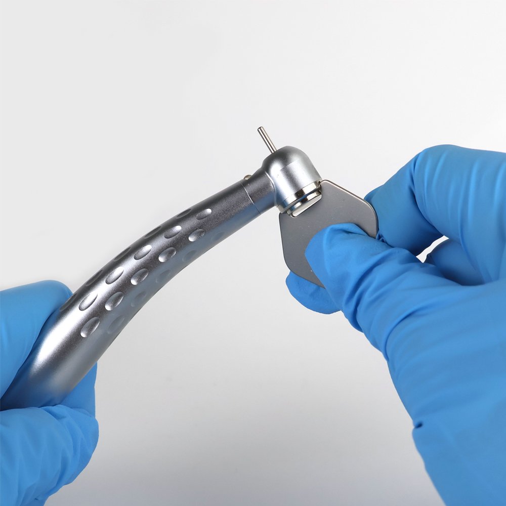 Dental LED High Speed Handpiece Self-Power E-Generator Push Button Ceramic Bearing Cartridge Air Turbine with 4 Water Spray