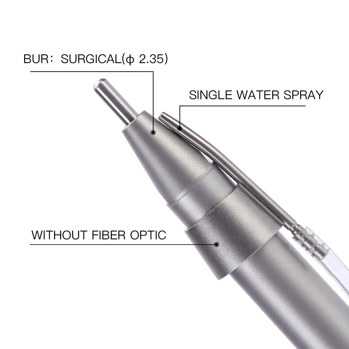 Dental Low Speed 20 Degree Surgical Straight Handpiece 1: 1 Surgical contra angle dental handpiece air turbine
