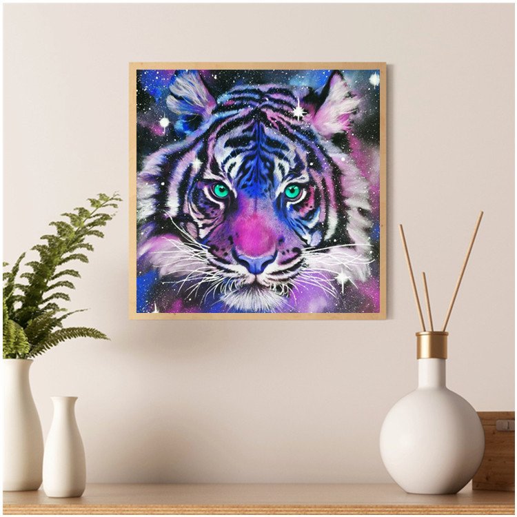 Wholesale diamond painting home decoration diamond painting tools color tiger 5D diamond painting
