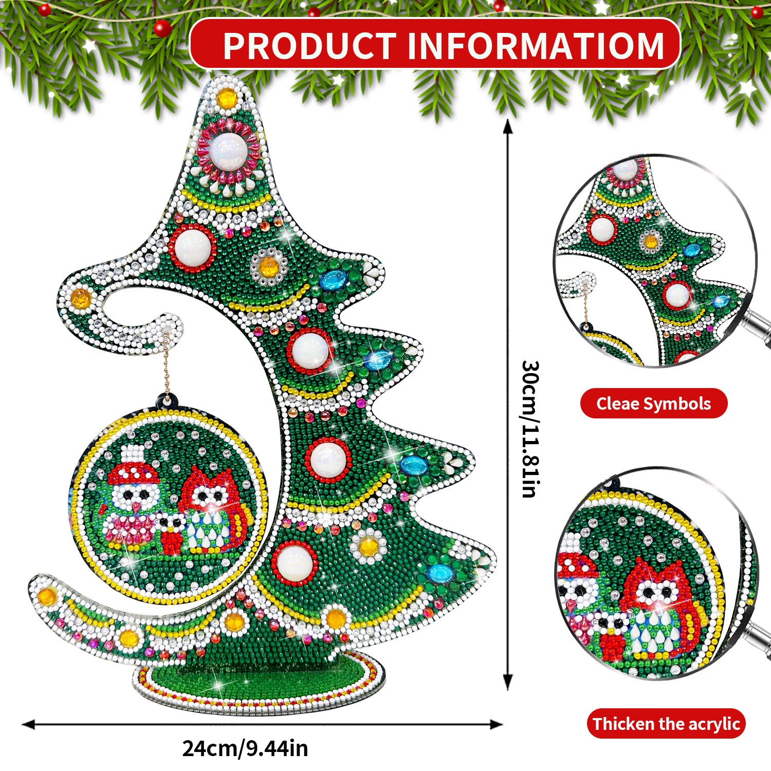 Christmas Decorative Acrylic Special Shaped Crystal Diy 5D Diamond Painting Desktop Ornament Kits