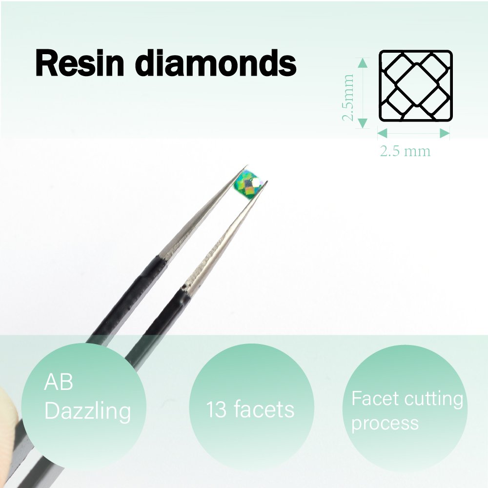 Factory Wholesale 5d Diamond Painting AB Resin Square Drills New Resin Dazzling Diamond Beads For Diy Your Own Painting