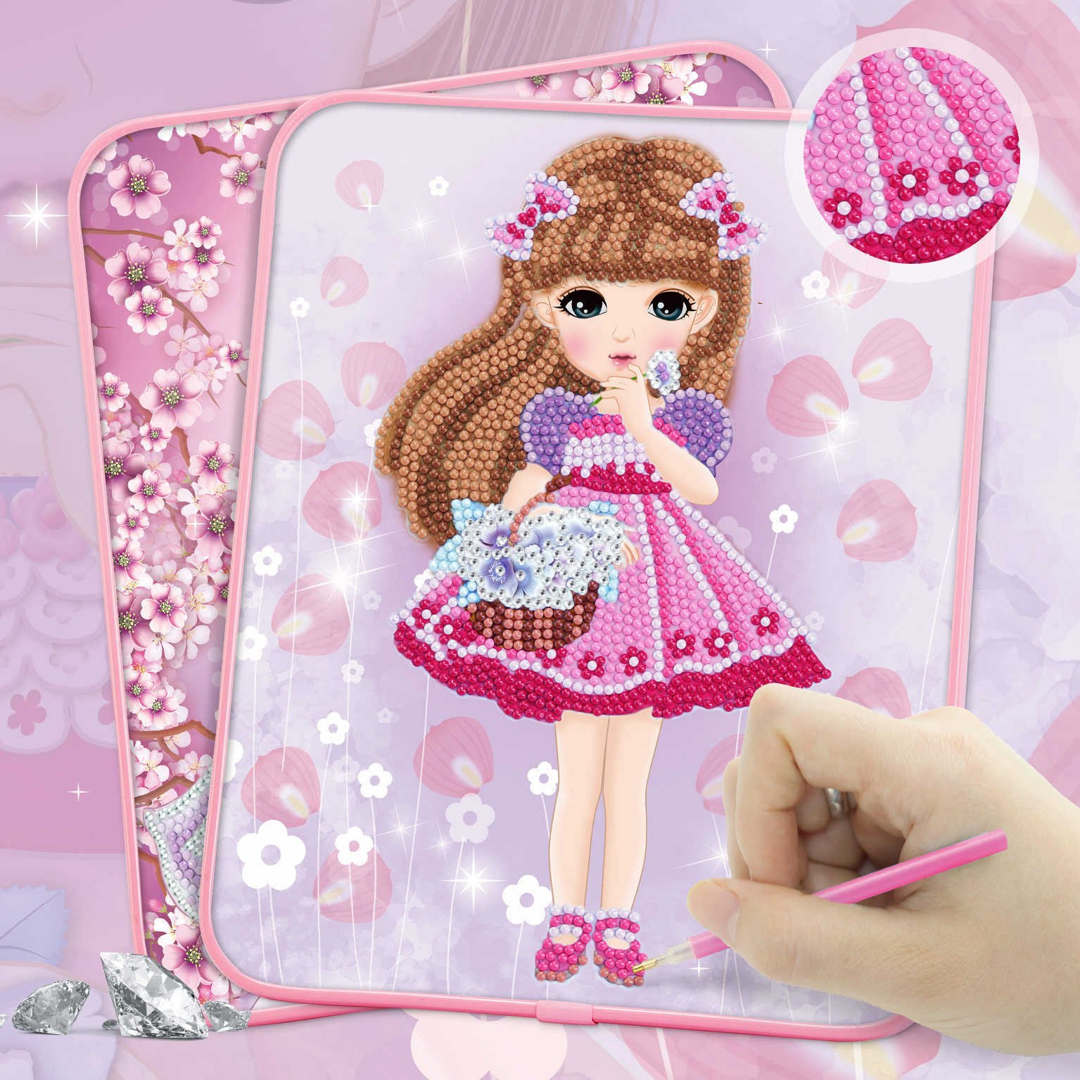 New 5D Crystal DIY Diamond Painting, Brick Stone Handmade DIY Educational Toy, Handmade Digital Diamond Dot Painting