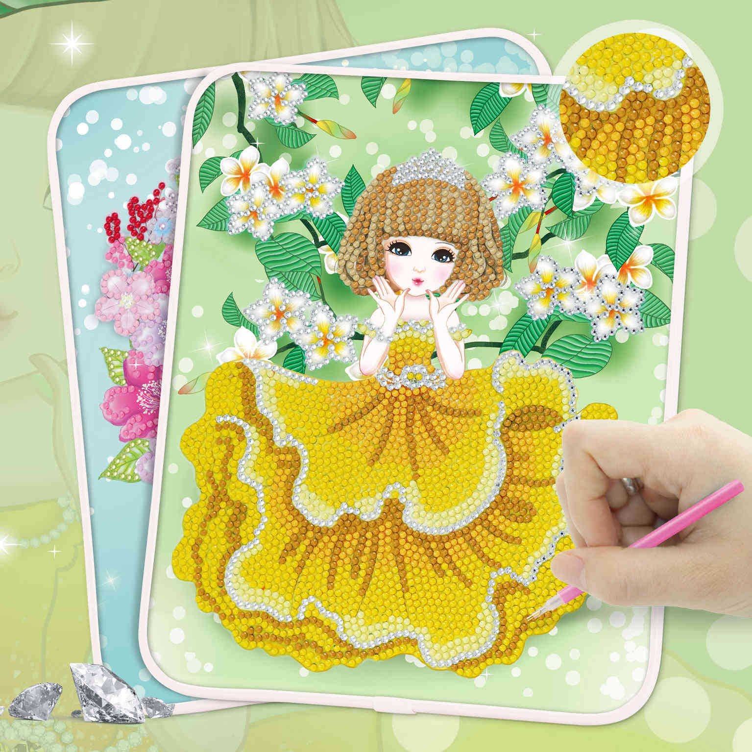 New 5D Crystal DIY Diamond Painting, Brick Stone Handmade DIY Educational Toy, Handmade Digital Diamond Dot Painting