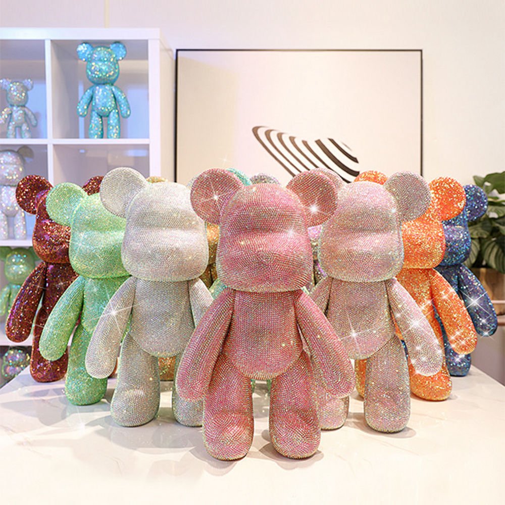 5D Diamond Art Painting Bear Bear Sculpture Desk Handmade Bearbrick Doll Interior Figurines Home Living Room Decoration
