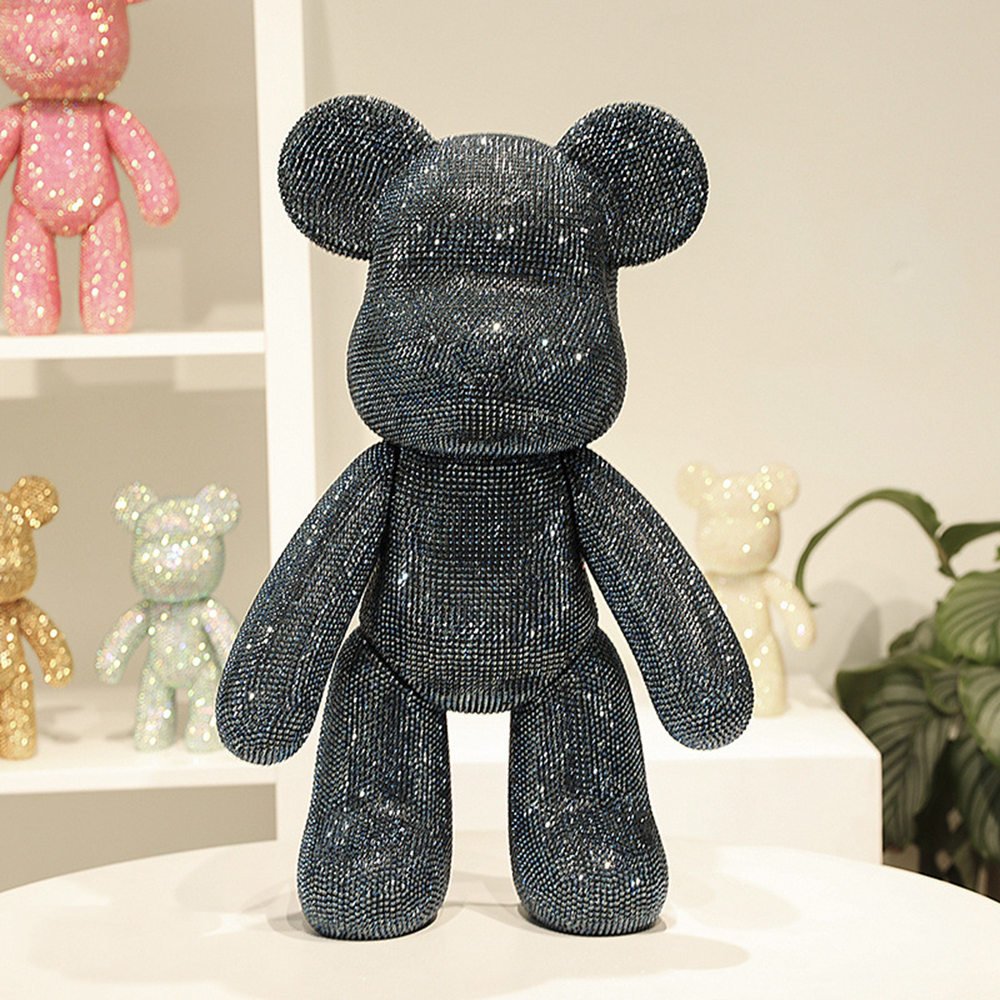 5D Diamond Art Painting Bear Bear Sculpture Desk Handmade Bearbrick Doll Interior Figurines Home Living Room Decoration