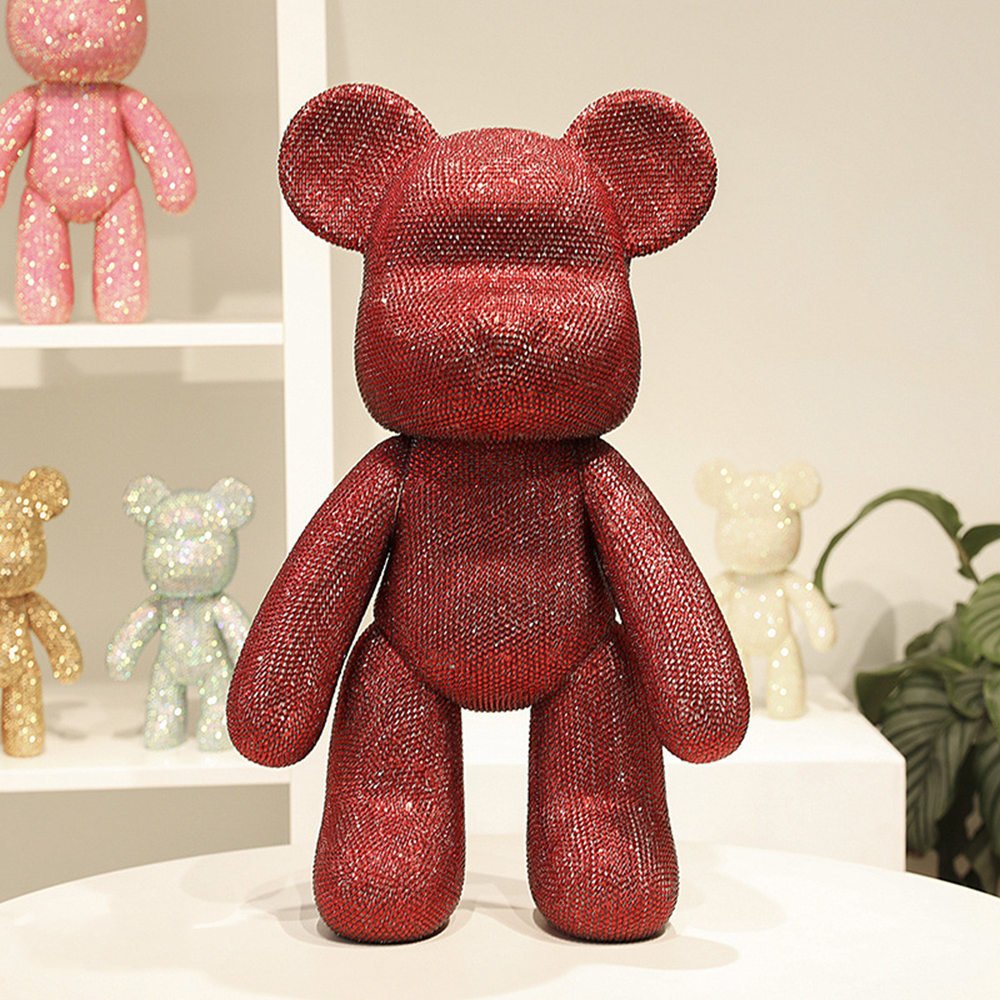 5D Diamond Art Painting Bear Bear Sculpture Desk Handmade Bearbrick Doll Interior Figurines Home Living Room Decoration