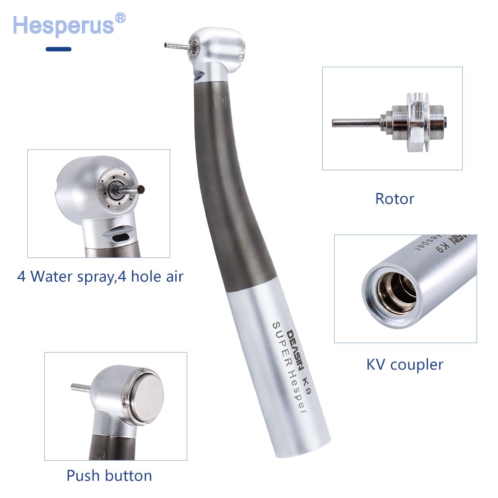 K9T Low Price LED 4 Water Spray Dental High Speed Handpiece Air Turbine Titanium Alloy Dentist Instruments For KaVo coupling