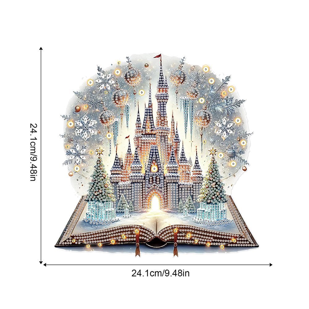 DIY Magic Castle Special Shaped Diamond Painting Hanging Ornament Custom Christmas Decor Acrylic Diamond Irregular Pendant