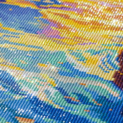 MLLS086 Wholesale Landscape Decoration Resin Square Round Diamond Painting for DIY Diamond Painting