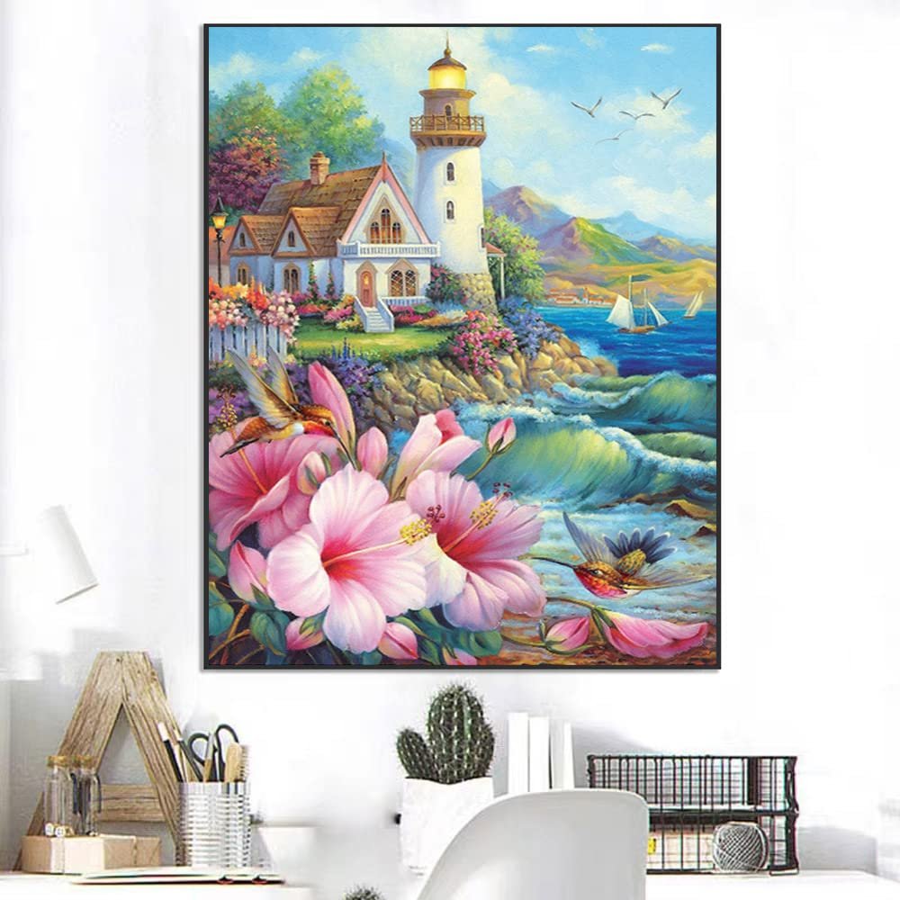 5D Diamond Painting Flower for Adults DIY Full Drill Crystal Rhinestone Arts and Crafts Gem Art Painting for Home Wall Decor