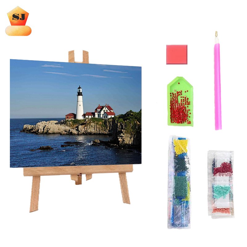 Top selling 5D DIY Diamond Painting Numbering Kit Set landscape painting Customized Linen Original Gifts for Children