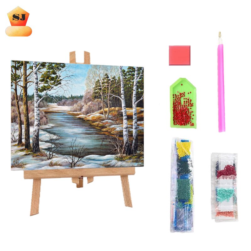 Top selling 5D DIY Diamond Painting Numbering Kit Set landscape painting Customized Linen Original Gifts for Children