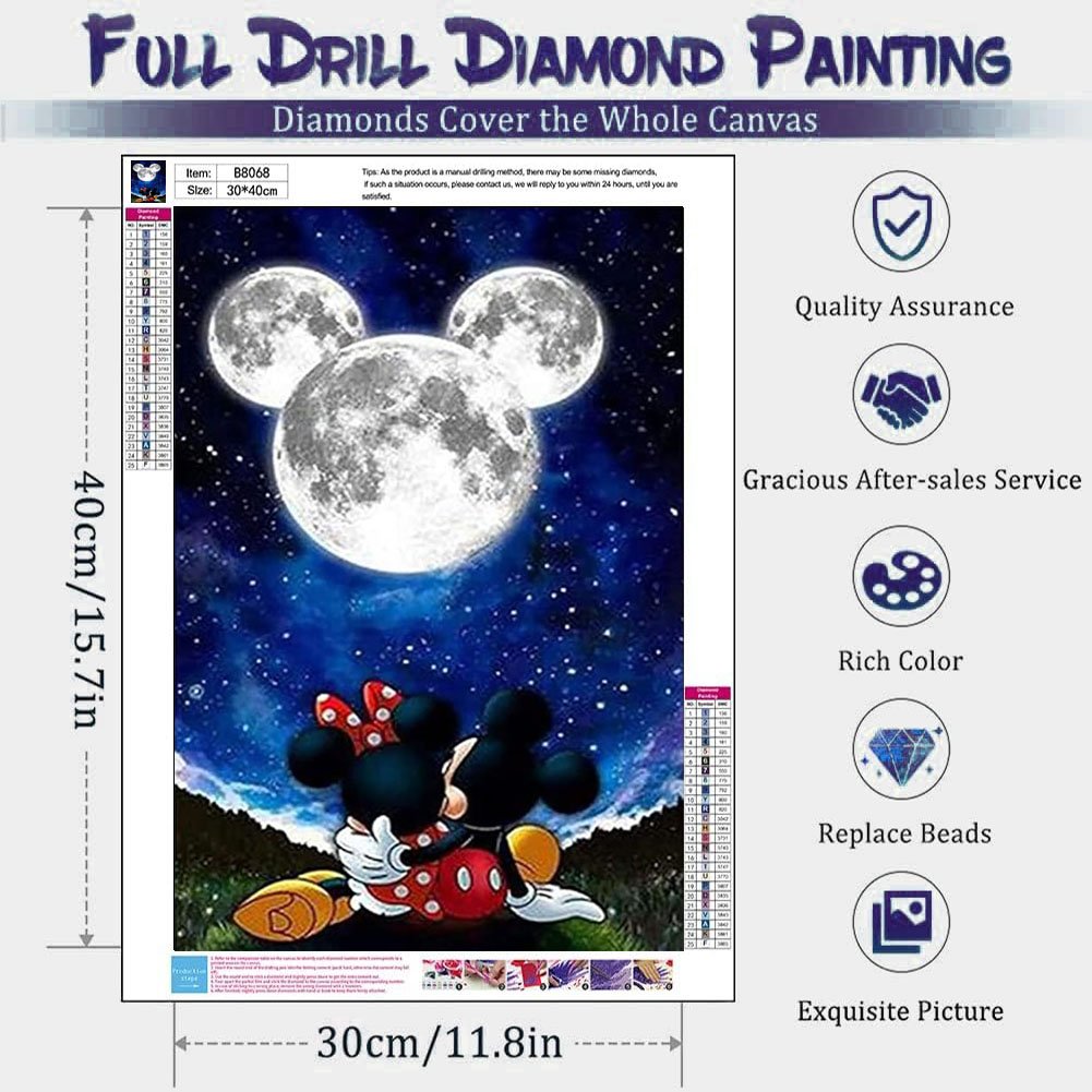 Animated Character Diamond Painting Highly Popular Character Diamond Painting Cute Night Scene Diamond Painting 30*40cm