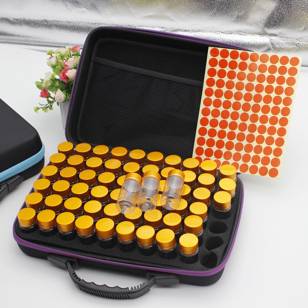 60 Bottles Storage Bag 25ml Diy Diamond Painting Tools Carry Case Drill Zipper Diamond Embroidery Accessories