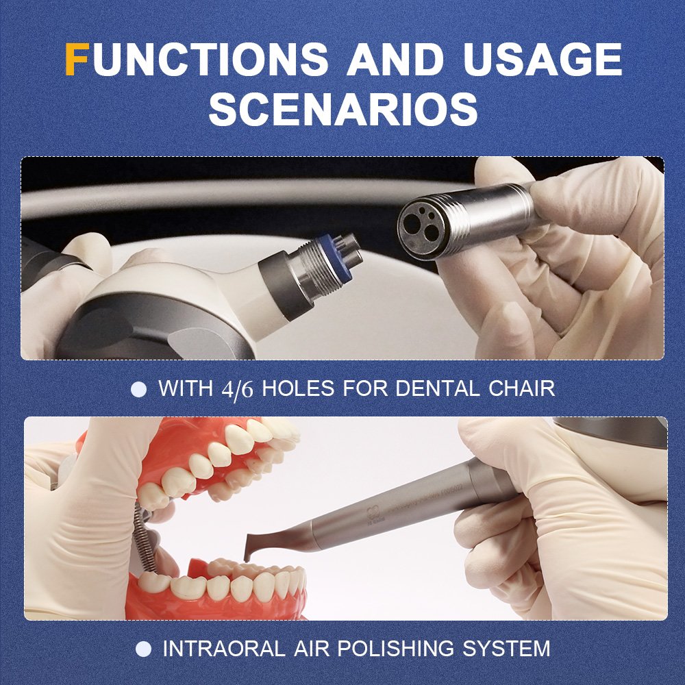 AI-Prophy-Air-M4 Dental Intraoral Air Polishing System Sandblasting Gun Tooth Clean Unit 4/6 Holes Type Connect Dental Chair