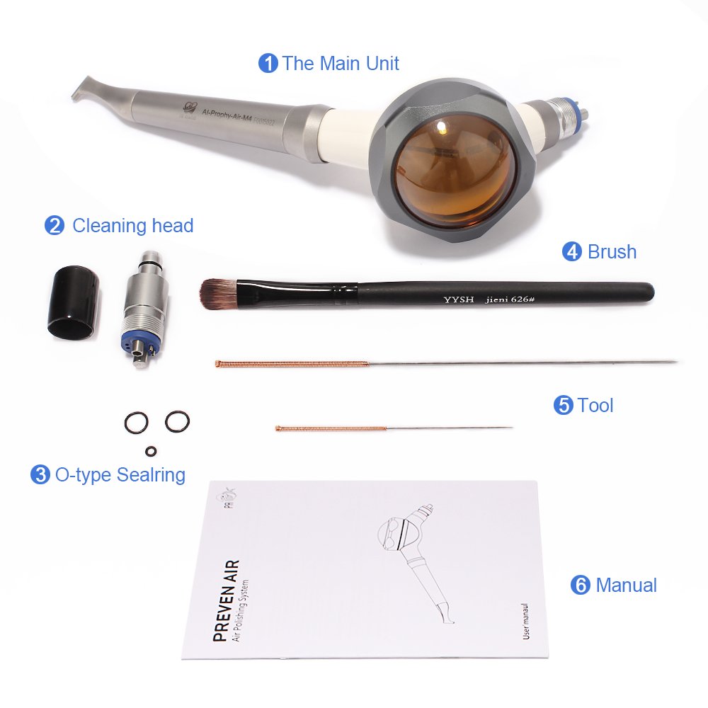 AI-Prophy-Air-M4 Dental Intraoral Air Polishing System Sandblasting Gun Tooth Clean Unit 4/6 Holes Type Connect Dental Chair
