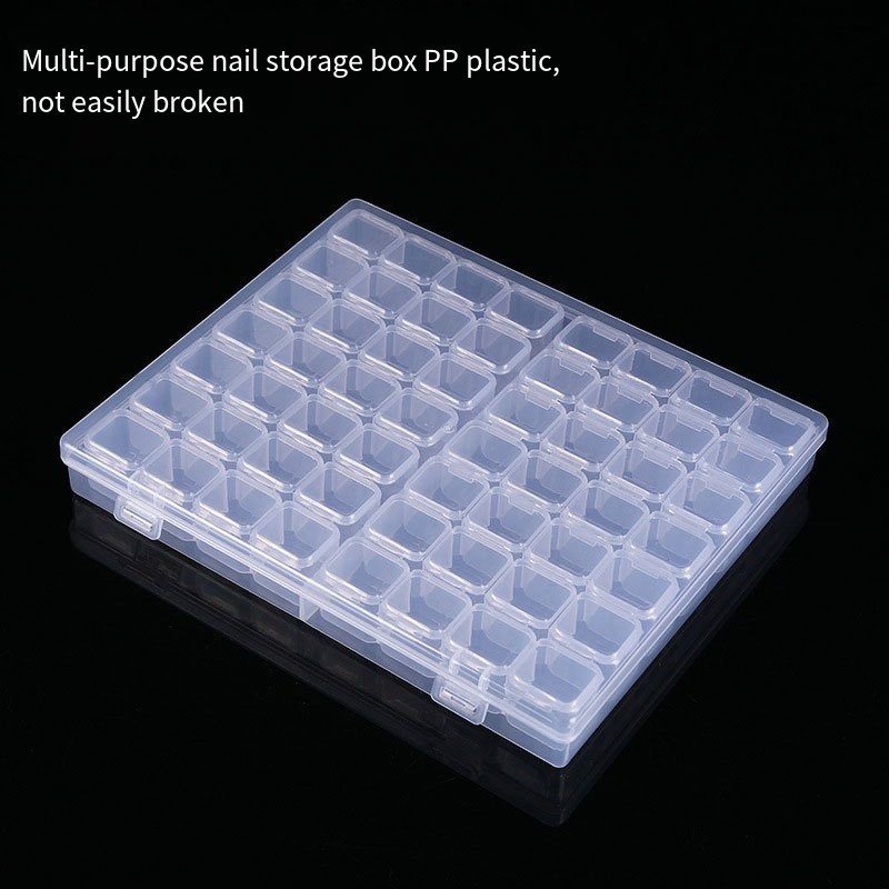 56 Grit Nail Art Rhinestone Organizer Plastic Storage Box for Diamond Painting Accessories & Ornament Tool