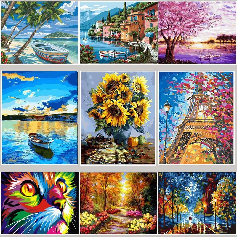 DIY Diamond Painting Kits for Adults 5D Diamond Art Kit Paint by Number for Beginners for Home Wall Decor Gift (12X16 Inch)