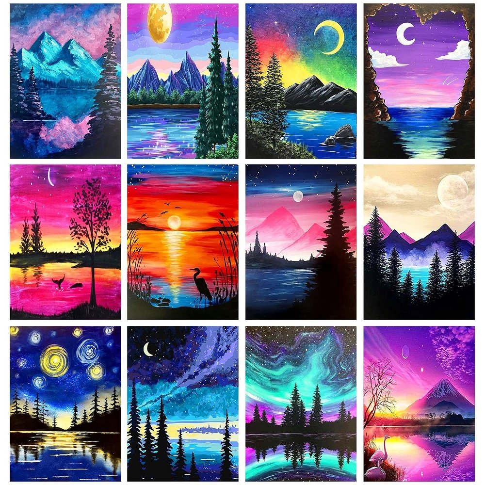 DIY Diamond Painting Kits for Adults 5D Diamond Art Kit Paint by Number for Beginners for Home Wall Decor Gift (12X16 Inch)