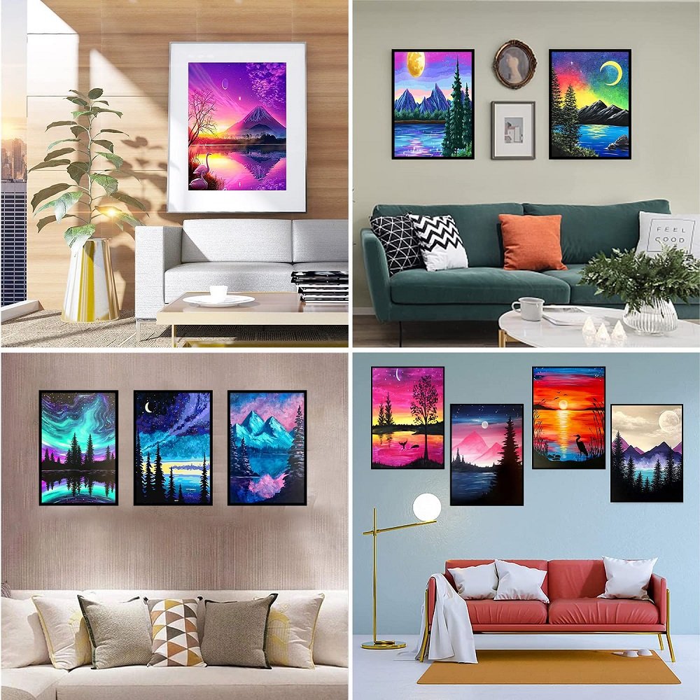 DIY Diamond Painting Kits for Adults 5D Diamond Art Kit Paint by Number for Beginners for Home Wall Decor Gift (12X16 Inch)