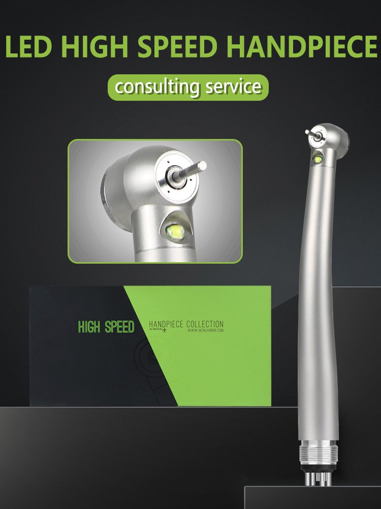 LXG049 LED Light Dental High Speed Handpiece E-Generator Air Turbine Push Button Dentist Tips OEM/ODM Laser Handpiece Dental