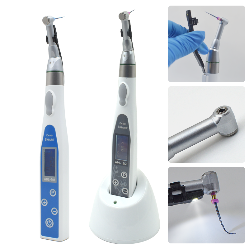 Dental Endodontic Wireless LED Endo Motor 16:1 Contra Angle Handpiece 9 Modes
