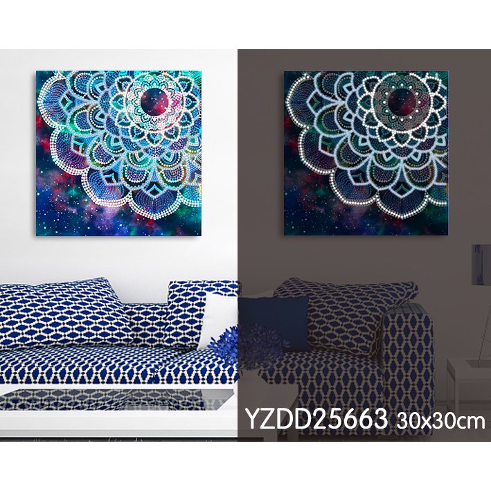 Diy Luminous Diamond Painting Wholesale Special Shaped Drill Mandala Handmade Diamond Embroidery Art Canvas Painting For Adults