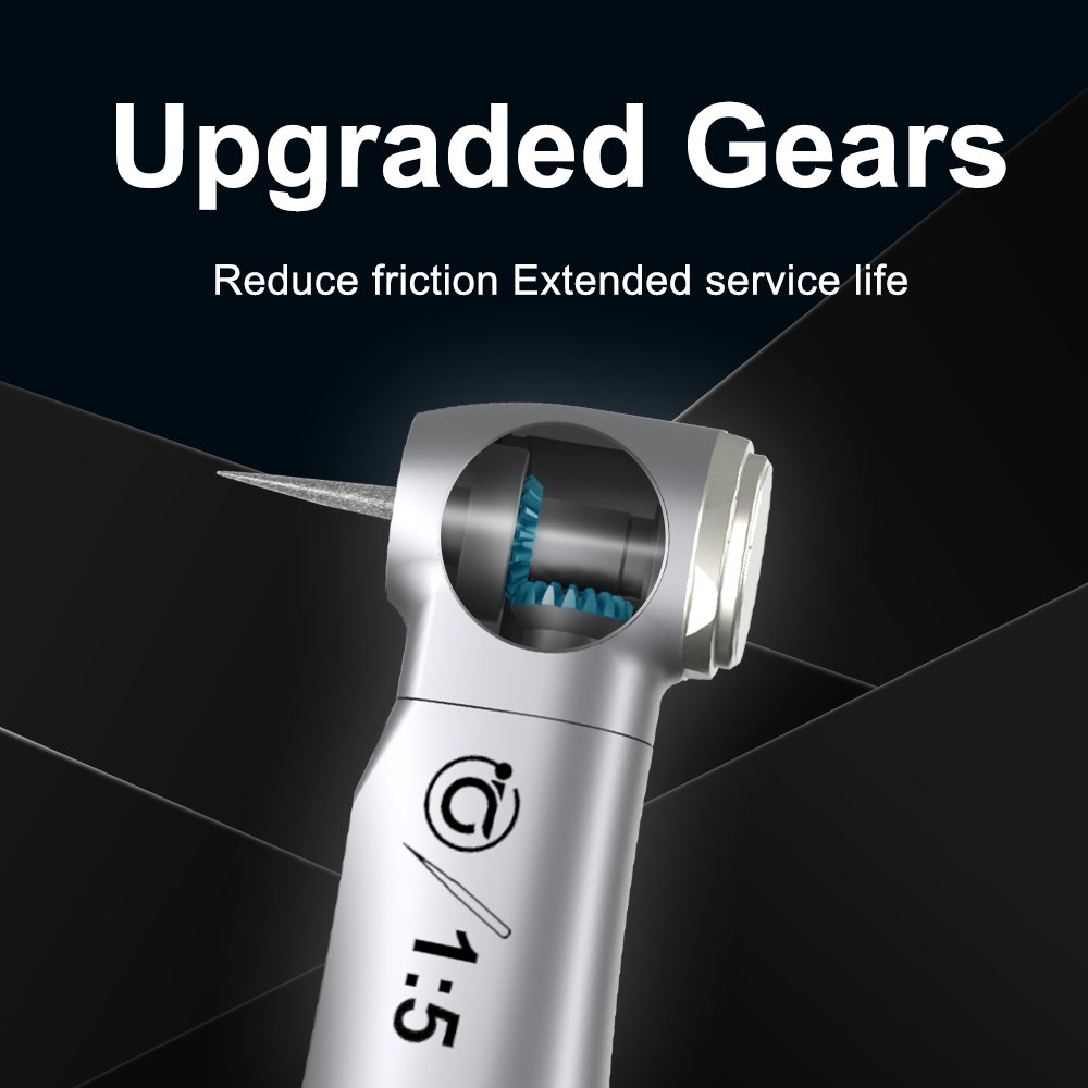 S1-5L Upgraded Contra Angle 1:5 Dental Handpiece Fiber Optic With Middle Gear Locking Low Speed Handpiece Electric Motor