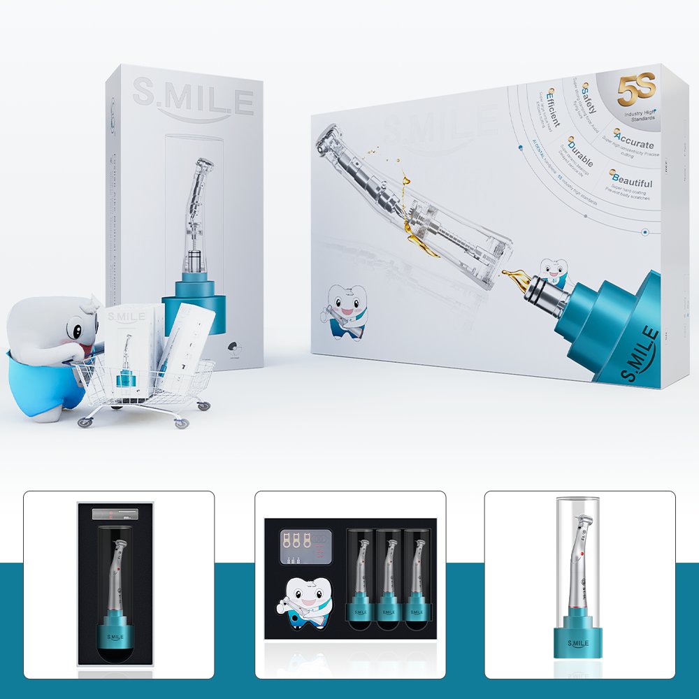 S1-5L Upgraded Contra Angle 1:5 Dental Handpiece Fiber Optic With Middle Gear Locking Low Speed Handpiece Electric Motor