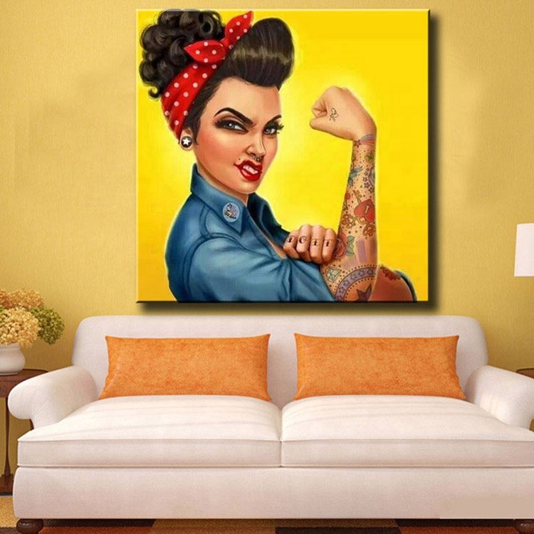 Ever Moment 5d Diy Diamond Painting Tough Girl Needlework ASF662