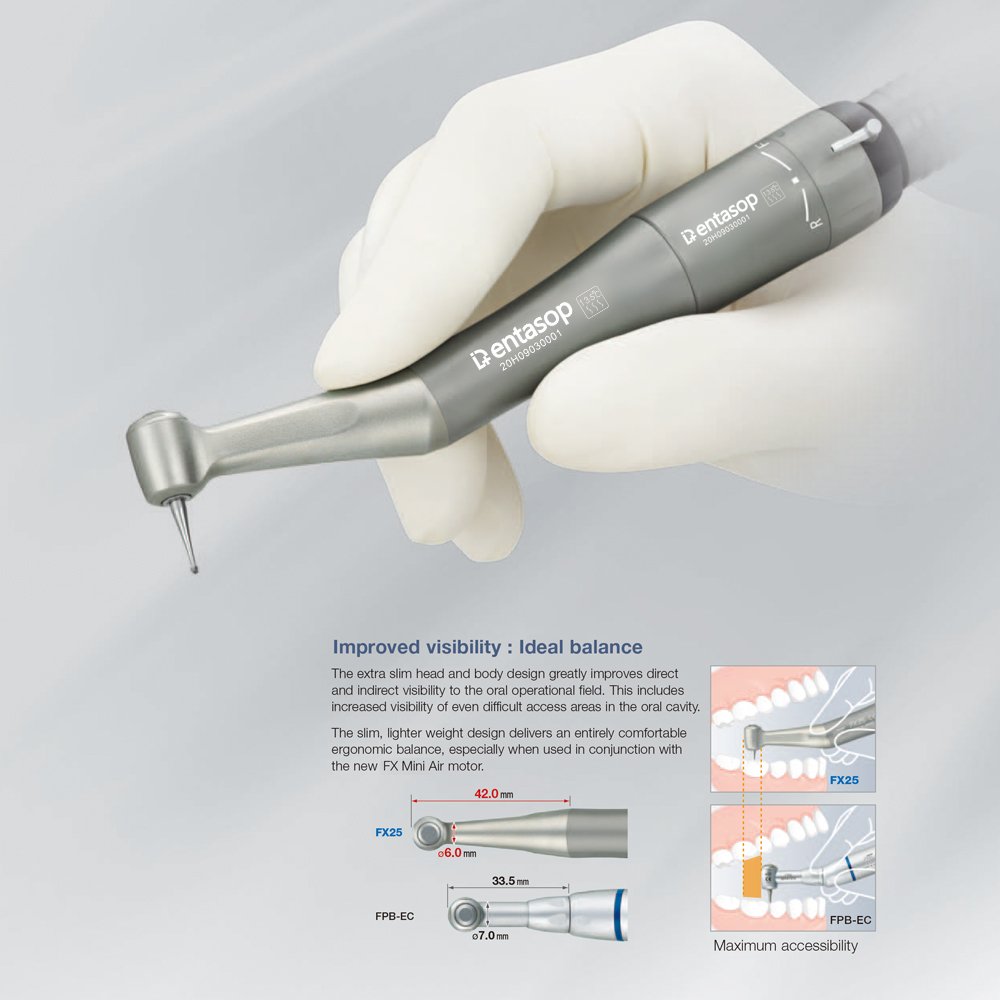 Turbine Air Rotor Dental FX Push Button Contra Angle for Connecting High-speed Diamond Burs New Product in China CE Small Head