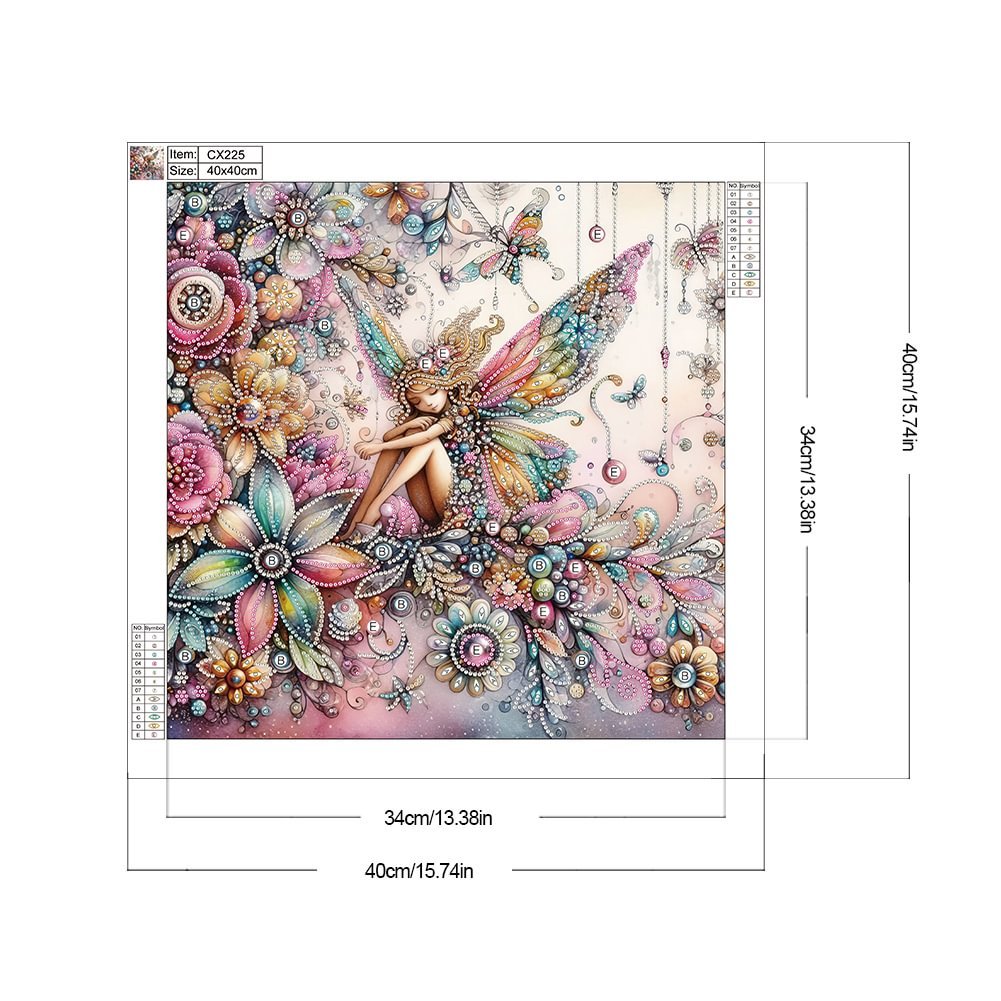 Wholesale 40*40cm DIY Fairy Wall Decor Diamond Painting Special Shaped 5D Acrylic Diamond Painting Living Room Decor