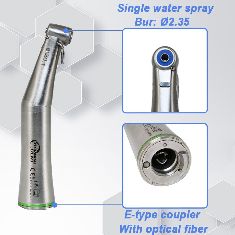 Charming dental 20:1 implant fiber optic contra handpiece / dental LED low speed handpieces