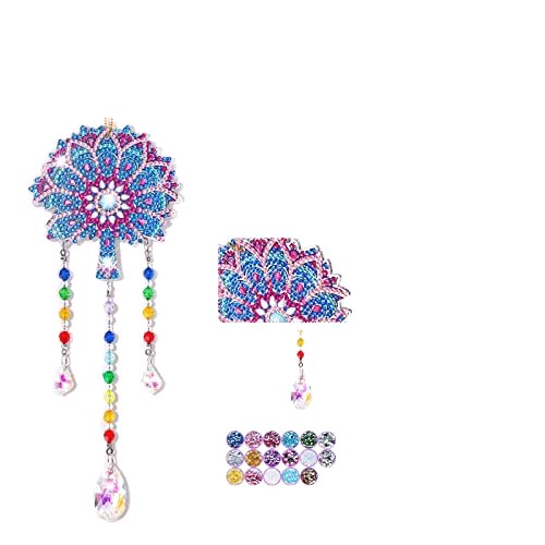 Cartoon-Style Animal DIY Diamond Painting Double-Sided Acrylic Decorative Pendant Wind Chime Beaded Pendant Home Use Direct