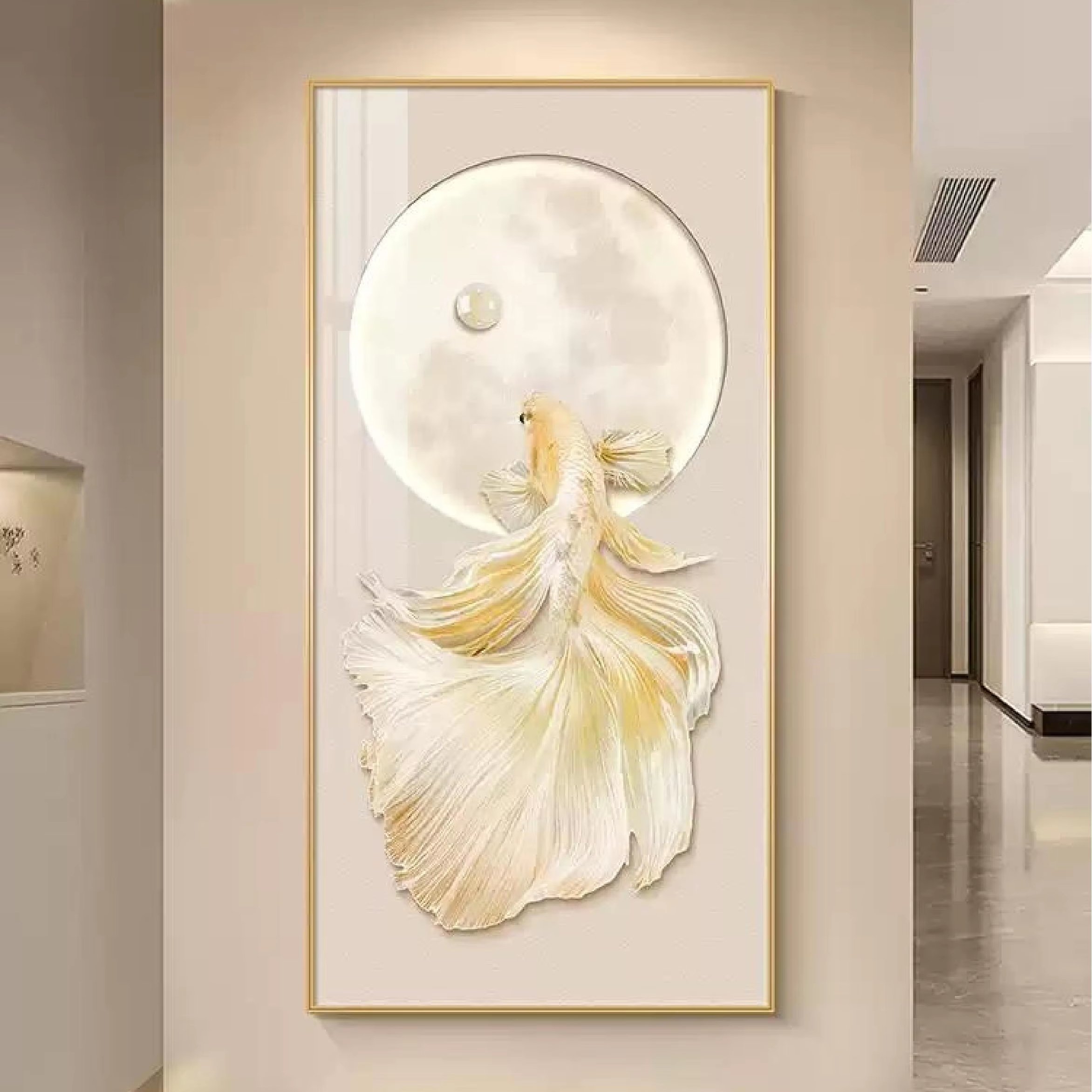 Modern Goldfish Home Art Porch Decoration Wall Art 5D Diamond Crystal Porcelain Custom High Quality Wall decoration painting
