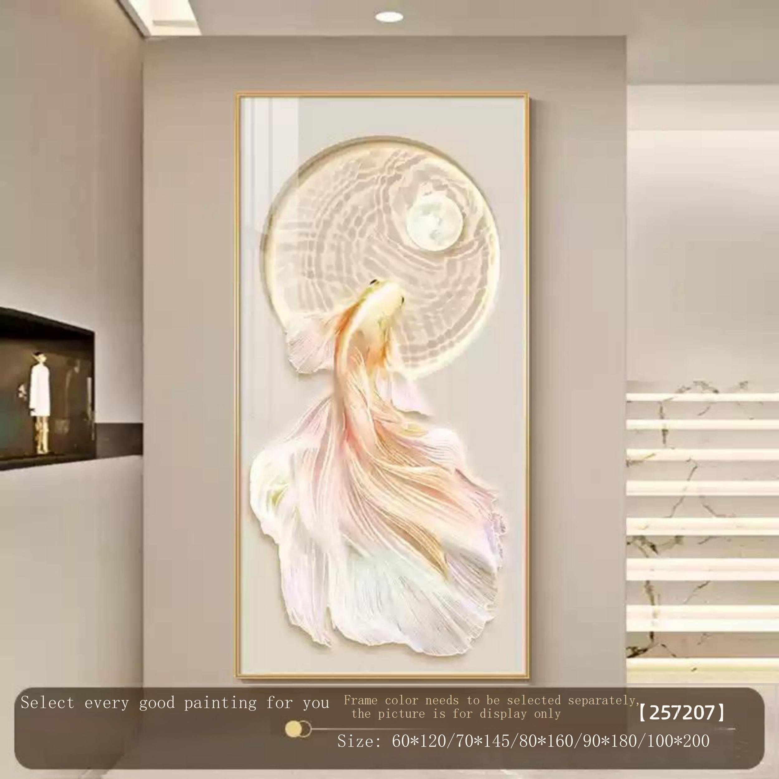 Modern Goldfish Home Art Porch Decoration Wall Art 5D Diamond Crystal Porcelain Custom High Quality Wall decoration painting