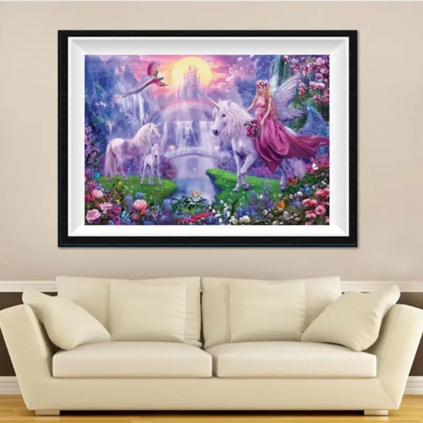 5D Diamond Art Scenery Painting by Number Kits, Paint with Diamonds Full Dril Painting hotel home decoration painting