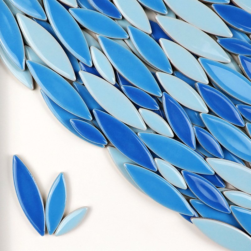 Colorful Crystal Glass Mosaic Tile Creative Paste Toys for Arts & Crafts Supplies Collage Material Leaves petal Mosaic