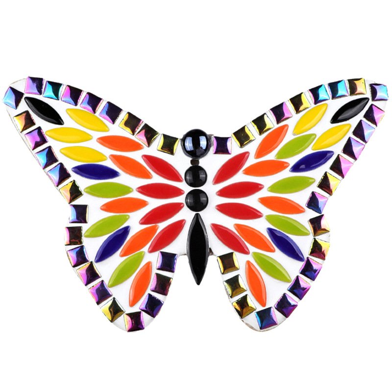Colorful Crystal Glass Mosaic Tile Creative Paste Toys for Arts & Crafts Supplies Collage Material Leaves petal Mosaic
