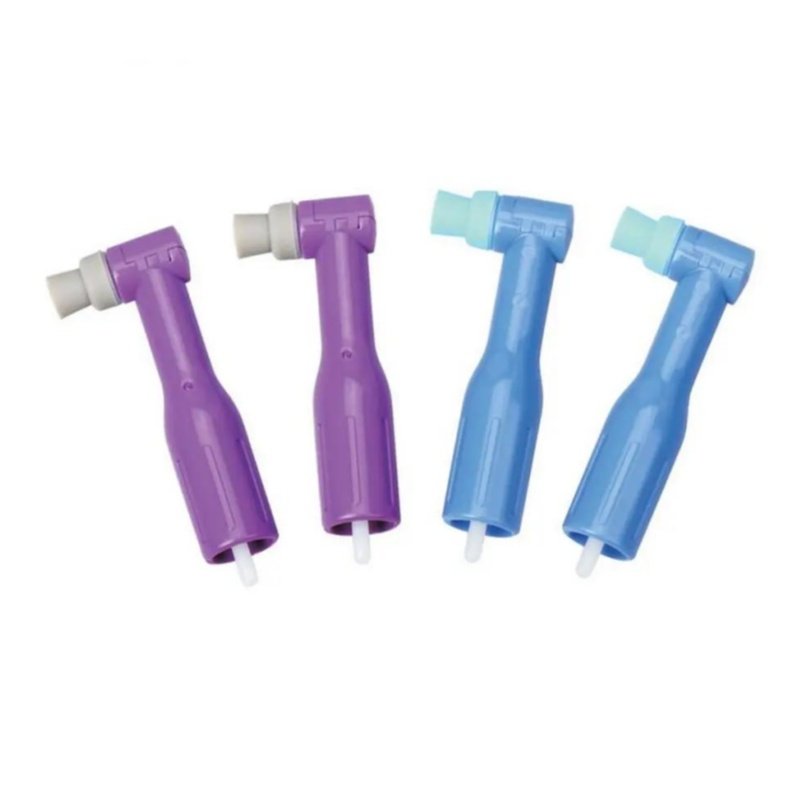 Dental disposable polishing angle cup plastic teeth whitening polish cup colorful dental prophy angles with firm and soft cup