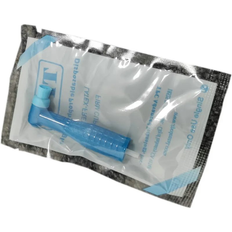 Dental disposable polishing angle cup plastic teeth whitening polish cup colorful dental prophy angles with firm and soft cup