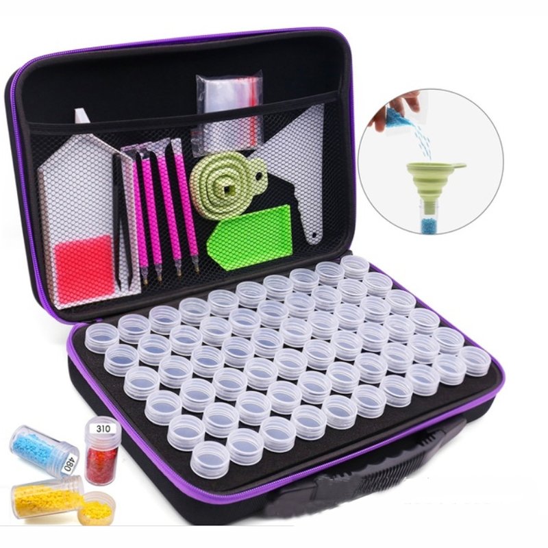 15/30/60/120 Bottles 5d Diamond Painting Accessories tools Storage Box Carry Case diamant painting tools Container Bag